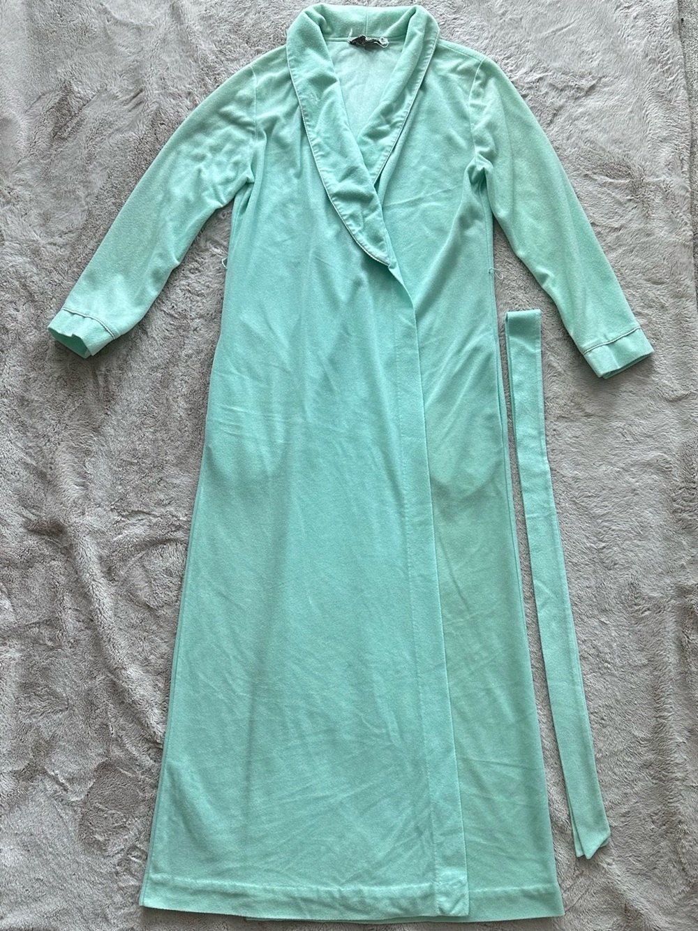 Vintage Christian Dior Robe, Mint Green, Size Petite